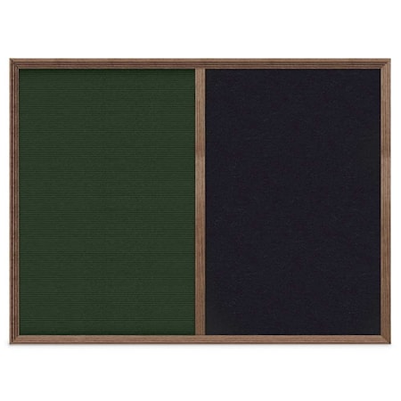 United Visual Products Slim Style Indoor Enclosed Corkboard, 12 UV500SC-BLACK-MEDGRY
